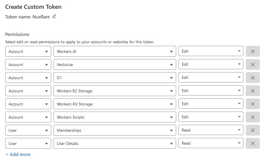 Cloudflare API Token Screenshot