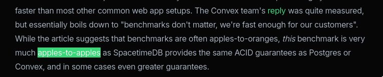 Apples-to-apples benchmark framing